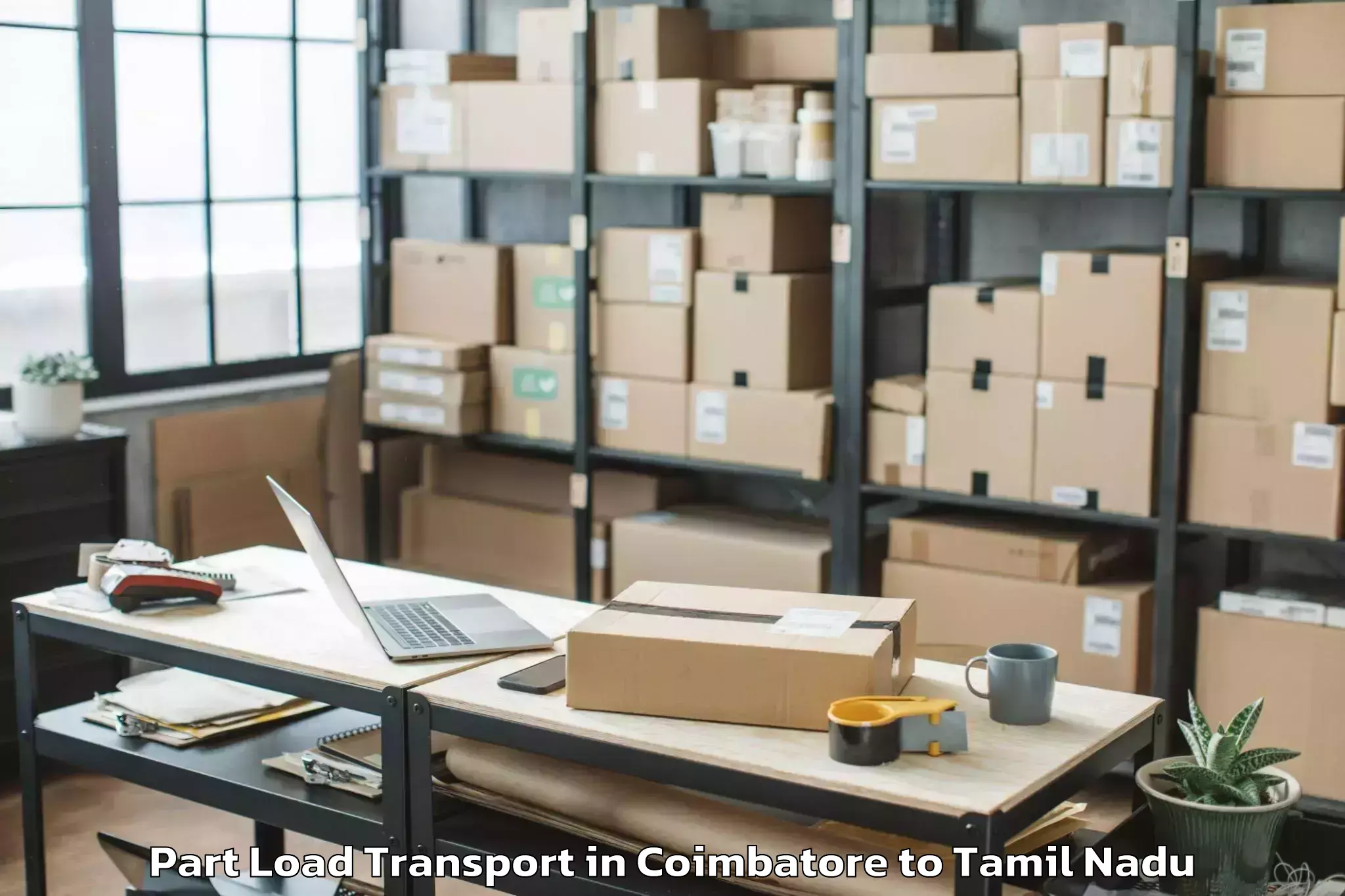 Book Coimbatore to Puliyangudi Part Load Transport